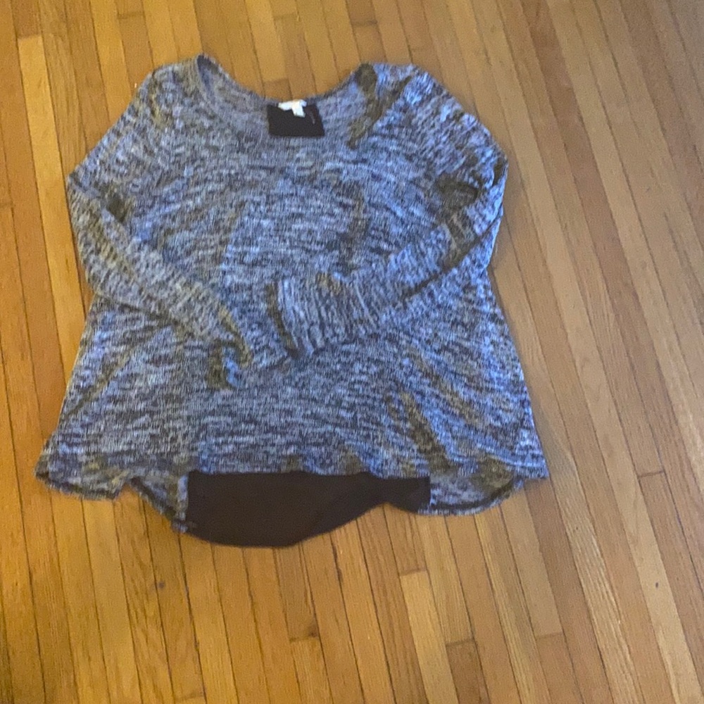 Gray gently used blouse with mesh back